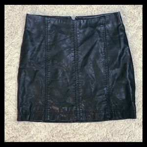 Free People Modern Femme Vegan Leather Mini Skirt